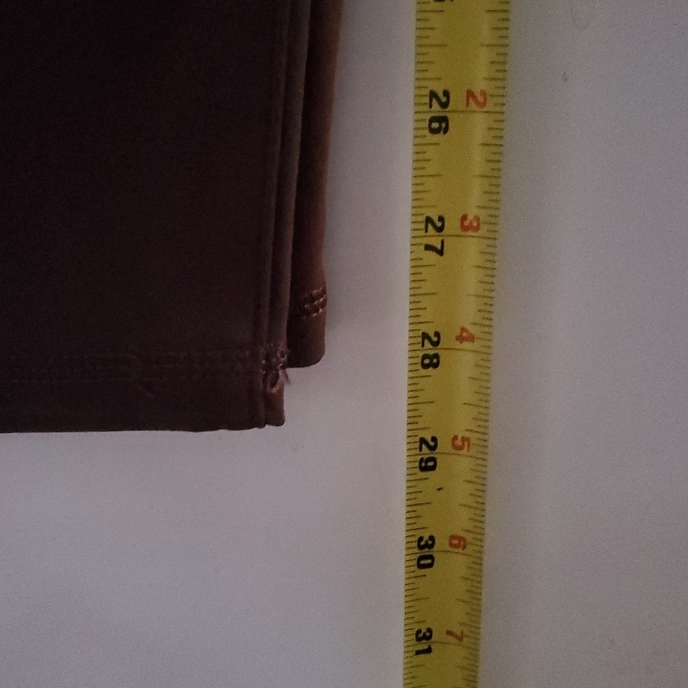 Womens Carhartt Brown Fitted Leggings Size 2X Zip Pocket - Picture 12 of 12